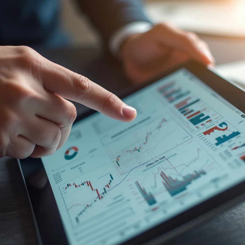 Detalle de análisis de gráficos financieros